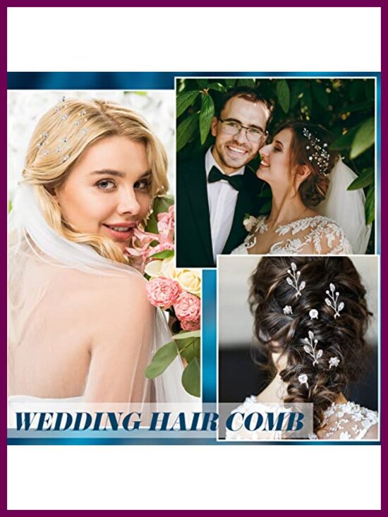 44 Pc Faux Pearl Crystal Hair Comb Set - Wedding Bridal Hair Accessories